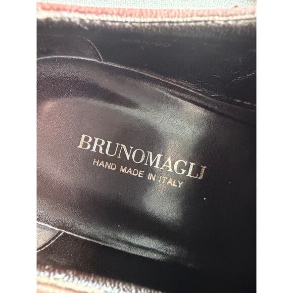 Bruno Magli Adriano Leather Cap Toes Oxford Shoe Men's 12 Brown Classic Elegant - Picture 10 of 11